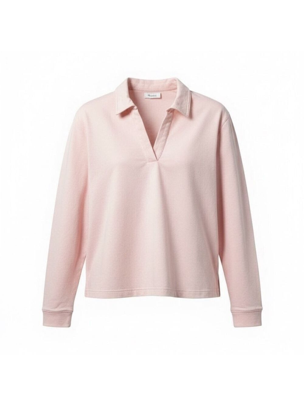 Madewell Women's Soft Pink Apricot Sweatshirt boxy Polo sz Small